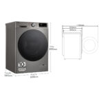 LG Lavadora secadora - LG F4DR7011AGS, 11 kg + 6 kg, Inox antihuellas - Imagen 7