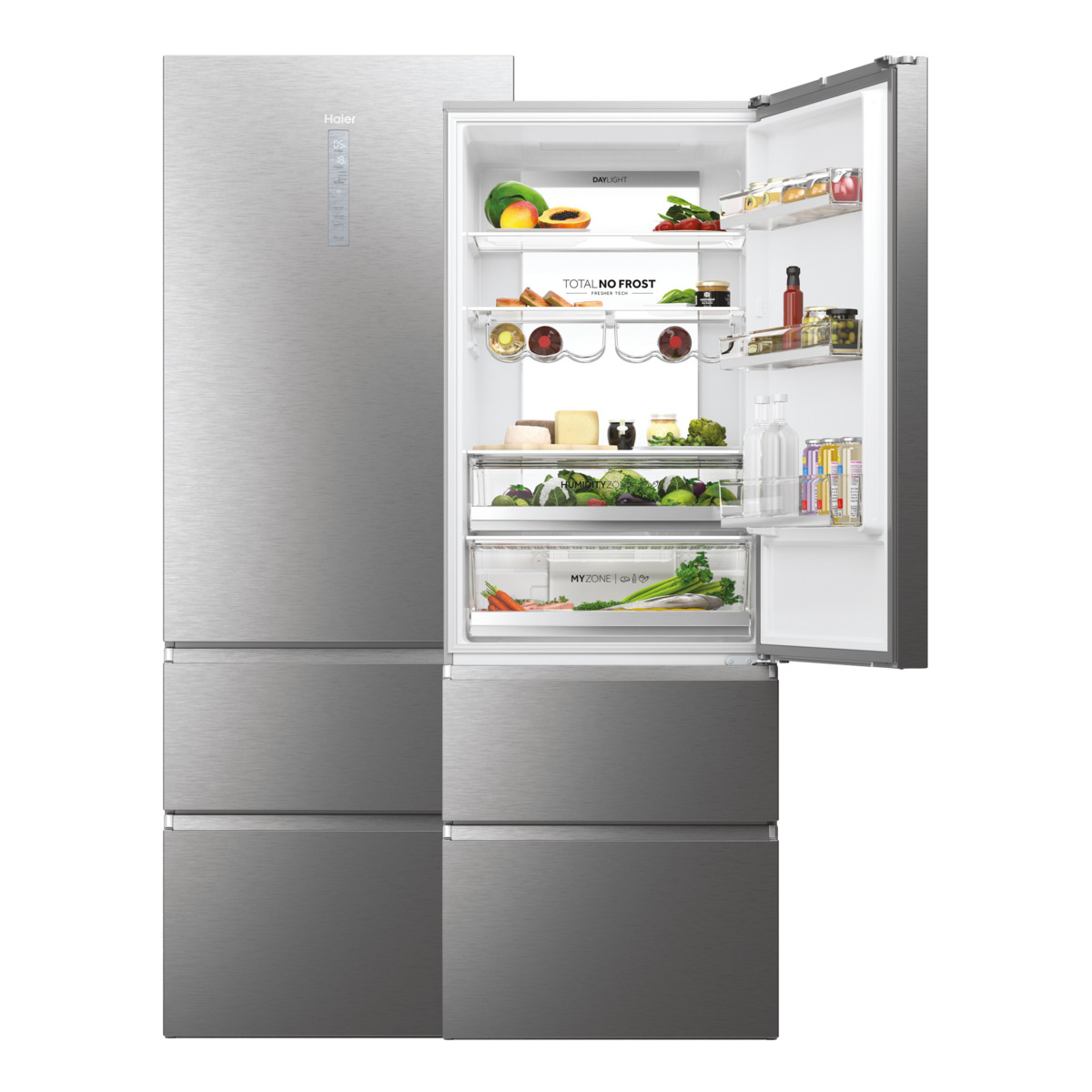 133491422_1 HAIER Frigorífico combi - HAIER HTW7720DNMP HTW7720DNMP HTW7720DNMP, No Frost, Sí, Altura 2006 mm, Capacidad 486 l, Inox - Imagen 1