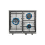 Teka Placa de gas - Teka EX 60.1 3G AI AL DR CI NAT, 3 zonas, Gas natural, 60 cm, Acero inoxidable
