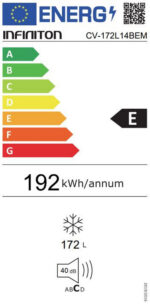 Congelador vertical - INFINITON CV-172L14BEM, 172 l, 143,5 cm, Blanco - Imagen 3