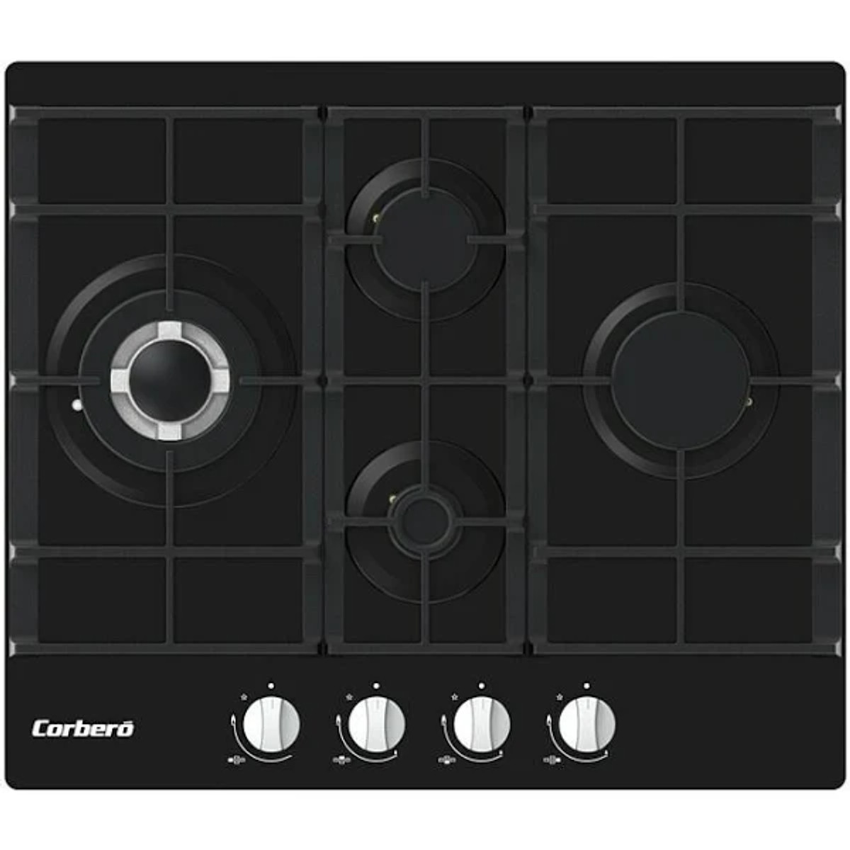 134249690_1 CORBERÓ Placa de gas - CORBERÓ CPCGM4F4121N, 4 zonas, 97 cm, Negro - Imagen 1