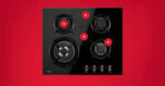 AMICA Placa de gas - AMICA 1106132, 4 zonas, 60 cm, Negro - Imagen 2