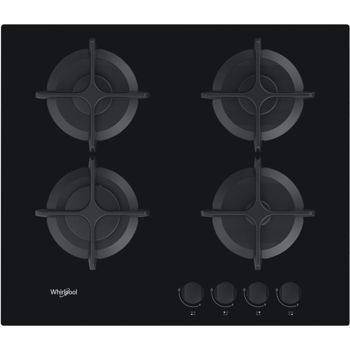 134272183_1 WHIRLPOOL Placa de gas - WHIRLPOOL AKT 616/NB, 4 zona(s) zonas, G20 Gas Natural, 590 mm, Negro - Imagen 1
