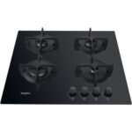 WHIRLPOOL Placa de gas - WHIRLPOOL AKT 616/NB, 4 zona(s) zonas, G20 Gas Natural, 590 mm, Negro - Imagen 2