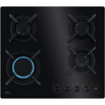 AEG Placa de gas - AEG HKB64453NB, 4 zone(s) zonas, NG + LPG (Propane/Butane), 5,20 cm, Negro - Imagen 2