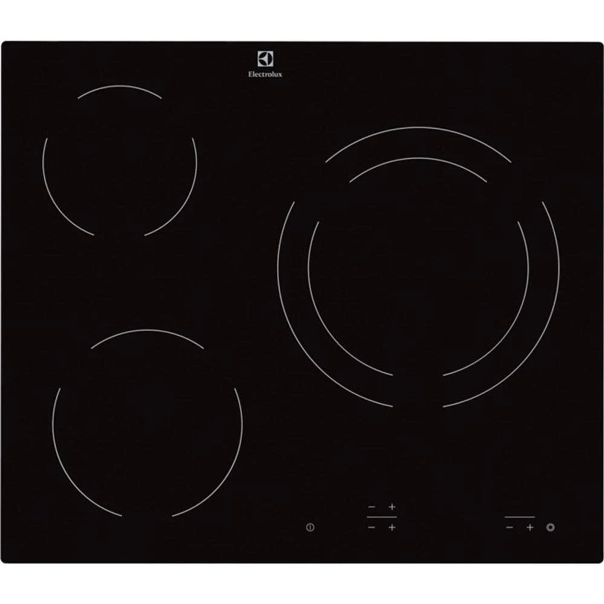 134369131_1 ELECTROLUX Placa de vitrocerámica - ELECTROLUX 7332543384396, 3 zona(s) zonas, 590 mm, Negro - Imagen 1