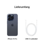 APPLE iPhone 15 Pro Max, Azul, Móvil iOS, 256 GB, 8 GB RAM, 6,7 " Super Retina XDR, Ceramic Shield, 120 Hz, Recubrimiento oleofóbico, Anti-huellas, Ch - Imagen 7