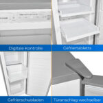 Ficha técnica Congelador vertical - EXQUISIT GS271-NF-H-040D Inoxlook, 1705 mm, Inox - Imagen 3