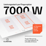 KLARSTEIN Placa de inducción - KLARSTEIN Delicatessa 77 Flex, 4 zonas, 77 cm, Blanco - Imagen 3