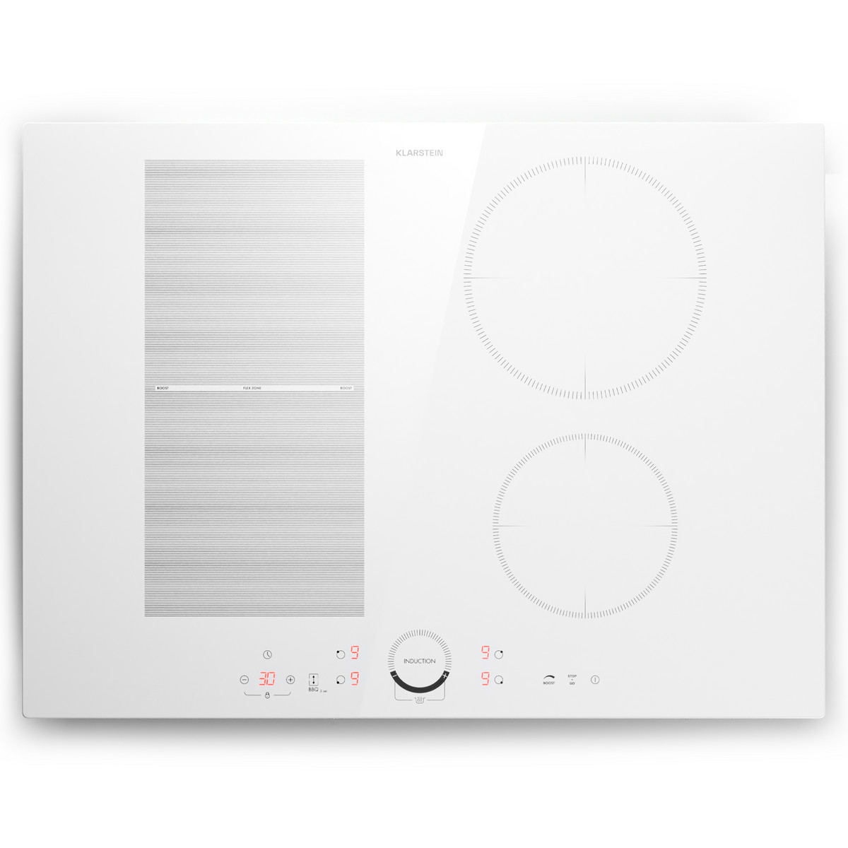 134705809_1 KLARSTEIN Placa de inducción - KLARSTEIN Delicatessa 70 Hybrid, 4 zonas, 72 cm, Blanco - Imagen 1