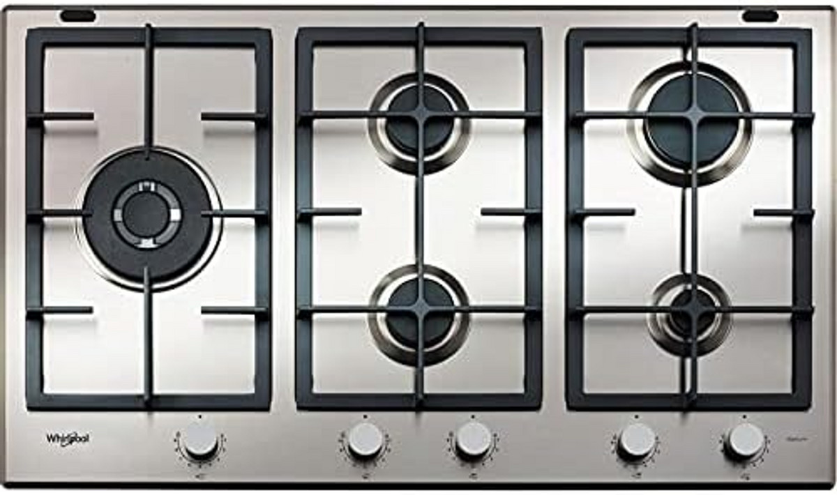 134822752_1 WHIRLPOOL Placa de gas - WHIRLPOOL GMAL 9522/IXL, 5 zonas, Metano, 860 mm, Inox - Imagen 1