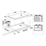 HOTPOINT Placa de gas - HOTPOINT PHN 960MST (AV) R/HA, 5 zonas, Metano, 870 mm, Beis - Imagen 5