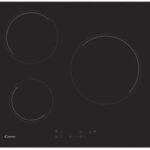CANDY Placa de inducción - CANDY CAN8016361953253, 3 zonas, 590 mm, Negro