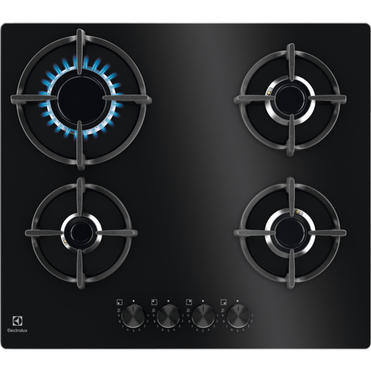 135864136_1 ELECTROLUX Placa de gas - ELECTROLUX EGG64272K, 4 zonas, 59 cm, Negro - Imagen 1