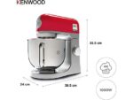 Kenwood Robot de cocina - Kenwood kMix KMX750RD, Amasadora de repostería, 1000 W Bol de 5 l, 6 Velocidades, Rojo - Imagen 5