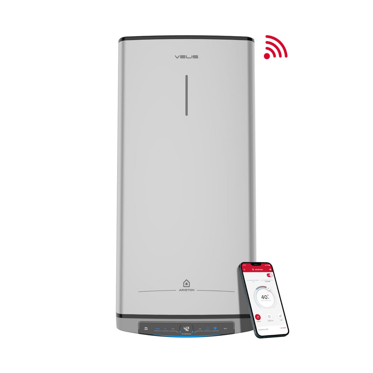 136184081_1 VELIS Termo Eléctrico - VELIS TECH DRY WIFI 100 ES EU ARISTON, 100 l, Gris - Imagen 1