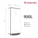 VELIS Termo Eléctrico - VELIS TECH DRY WIFI 100 ES EU ARISTON, 100 l, Gris - Imagen 6