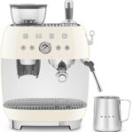 SMEG Cafetera express - SMEG EGF03CREU, 15 bar, 1650 W, 2 tazas, Beige - Imagen 3