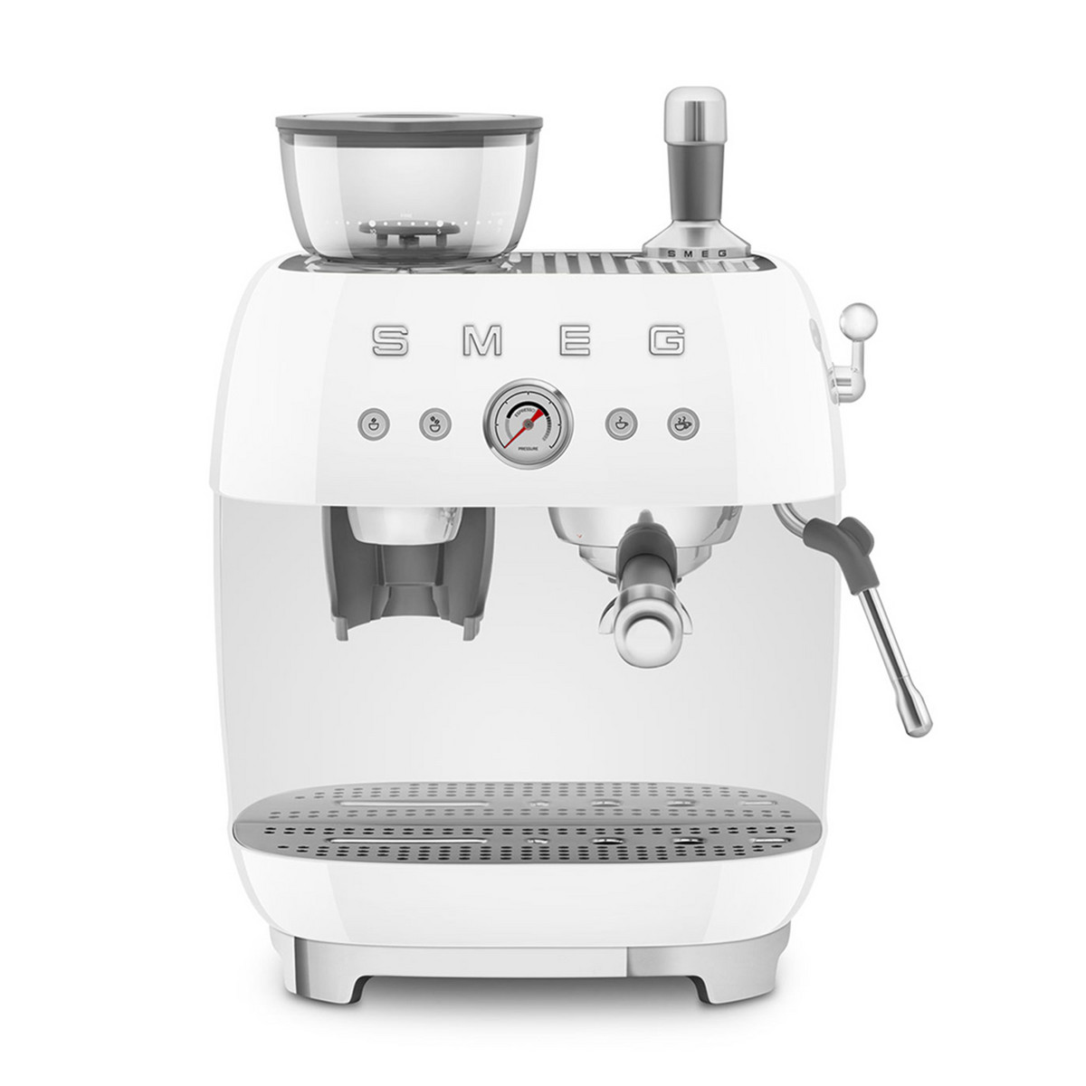 136342113_1 SMEG Cafetera express - SMEG EGF03WHEU, 20 bar, 1650 W, 2 tazas, Inox - Imagen 1