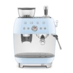 SMEG Cafetera express - SMEG EGF03PBEU, 15 bar, 1650 W, 2 tazas, Azul
