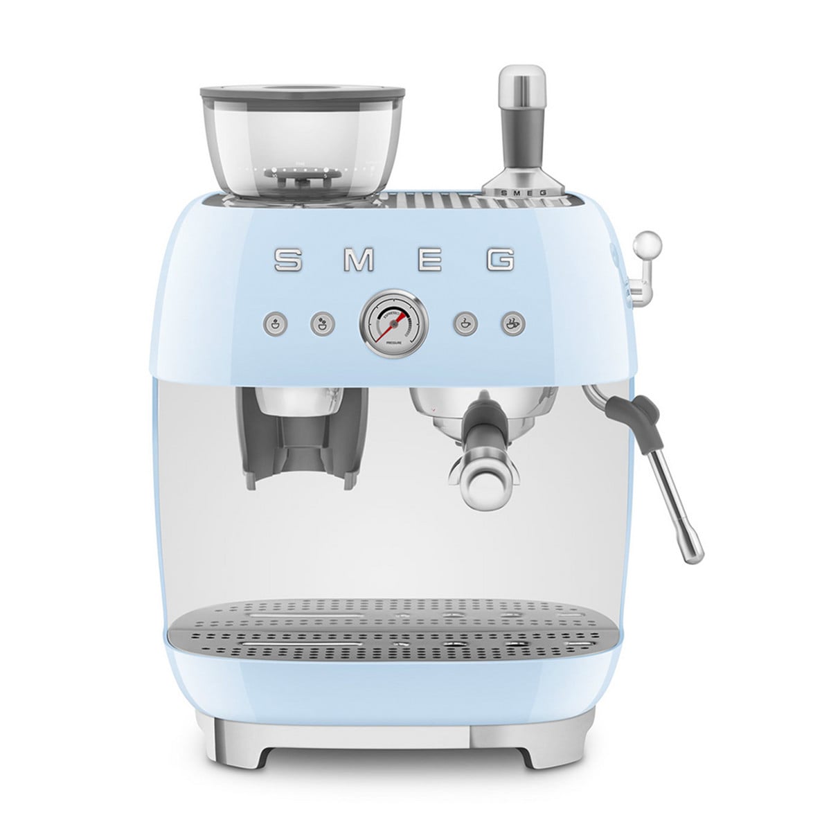 136423035_1 SMEG Cafetera express - SMEG EGF03PBEU, 15 bar, 1650 W, 2 tazas, Azul - Imagen 1