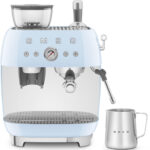 SMEG Cafetera express - SMEG EGF03PBEU, 15 bar, 1650 W, 2 tazas, Azul - Imagen 3