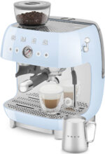 SMEG Cafetera express - SMEG EGF03PBEU, 15 bar, 1650 W, 2 tazas, Azul - Imagen 4