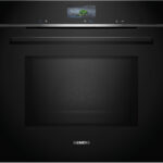 SIEMENS Horno microondas - SIEMENS iQ700 HM736GAB1, Integrable, Hidrolítica, 67 l, 59,4 cm, Negro