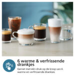 PHILIPS Cafetera express - PHILIPS EP3347/90, 15 bar, 230 W, 0,26 l, 2 tazas, Negro - Imagen 4
