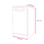 Lavavajillas libre instalación 45 cm - EVVO D3 Slim (45 cm), 8 programas, 45,0 cm, Blanco - Imagen 2