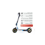 SMARTGYRO Patinete eléctrico - SMARTGYRO Z-One Blue C, Homologado DGT, Pot. máx. 400 W, Carga máx. 90 kg, 40 km autonomía, 8000 mAh, Azul - Imagen 4