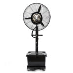 HJM Ventilador nebulizador - HJM VIT990, Para Terrazas 30-50 m², Depósito de 40 L, Spray Regulable, 210 W, 3 velocidades, Negro