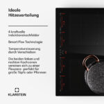 KLARSTEIN Placa de inducción - KLARSTEIN Masterzone 60 Flex, 4 zonas, 59 cm, Negro - Imagen 2