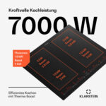 KLARSTEIN Placa de inducción - KLARSTEIN Masterzone 60 Flex, 4 zonas, 59 cm, Negro - Imagen 3