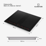 KLARSTEIN Placa de inducción - KLARSTEIN Masterzone 60 Flex, 4 zonas, 59 cm, Negro - Imagen 7