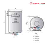 LYDOS Termo Eléctrico - LYDOS WIFI 80 V 1.5K EU + INSTAFIX ARISTON, 80 l, Blanco - Imagen 5