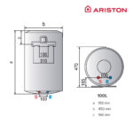 LYDOS Termo Eléctrico - LYDOS WIFI 100 V 1.5K EU + INSTAFIX ARISTON, 100 l, Blanco - Imagen 5