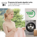 LG Lavadora carga frontal - LG F4WR5009A6M.AMBQPES, 9 kg, 1400 rpm, 12 programas, Inox grafito antihuellas - Imagen 6