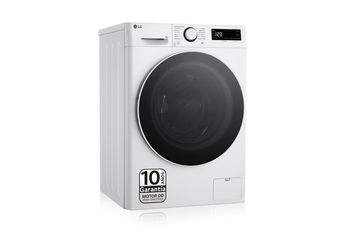 139501959_1 LG Lavadora carga frontal - LG 8806084377807, 8 kg, 12 programas, Inox - Imagen 1