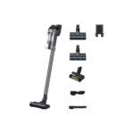 SAMSUNG Aspirador escoba - SAMSUNG VS20B75BCR5/WD, 550 W, Potencia de succión 200 AirWatt, Depósito 0,8 l, Autonomía 60 min, Negro, Cromo