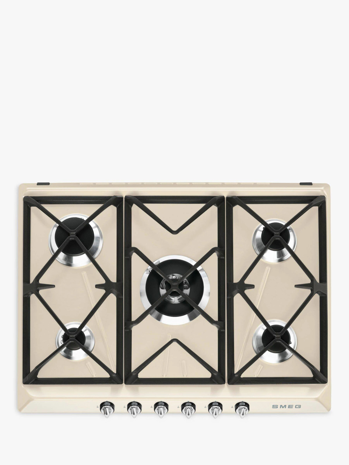 139943742_1 SMEG Placa de gas - SMEG 200676116, 5 zonas, Gas Natural, 685 mm, Gris - Imagen 1