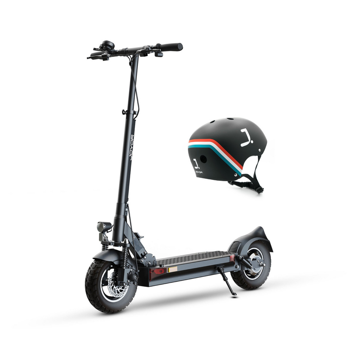 140159907_1 JOYOR Patinete eléctrico - JOYOR Y10 con homologación DGT + Casco, Carga máx. 120 kg, 26 mAh, Negro - Imagen 1
