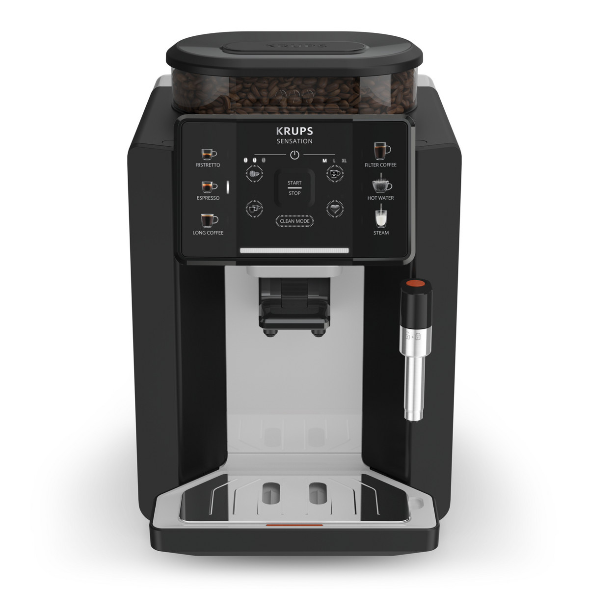 140304191_1 KRUPS Cafetera superautomática - KRUPS KRUEA910A10, 15 bar, 1450 W, 2 tazas, Negro - Imagen 1