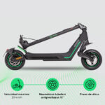 Youin Patinete eléctrico - Youin YOUISC4002, Pot. máx. 800 W, Carga máx. 120 kg, 45 km autonomía, 12500 mAh, Negro - Imagen 5