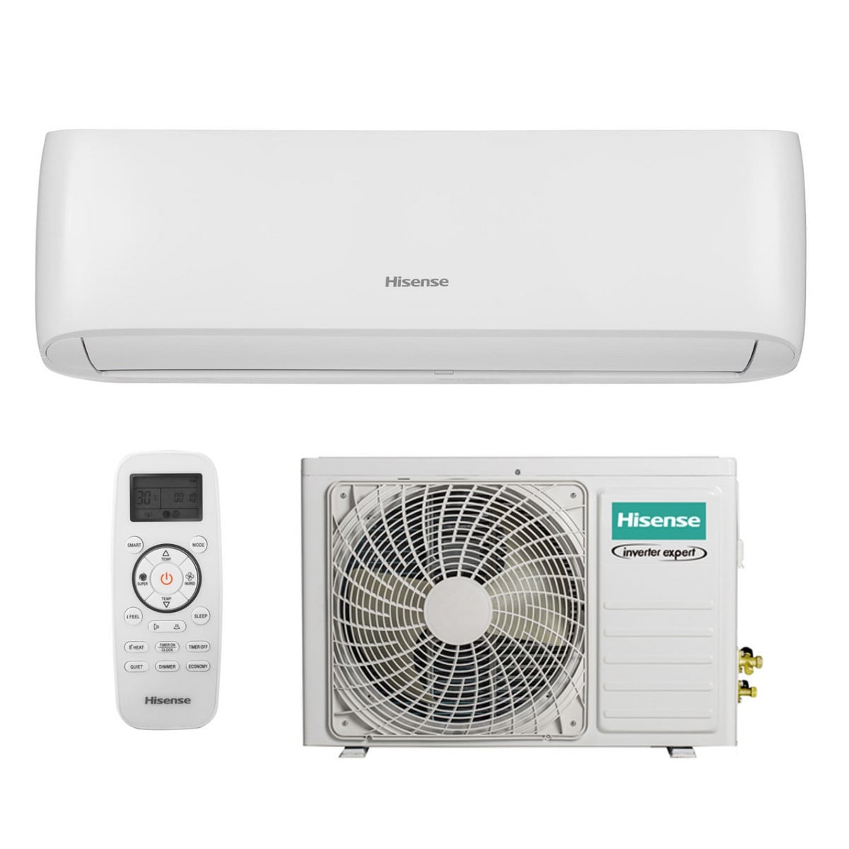 140551728_1 HISENSE Split 1x1 - HISENSE Brissa CA25YR03, Función Inverter, Blanco - Imagen 1