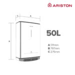 VELIS Termo Eléctrico - VELIS TECH DRY WIFI 50 ES EU + INSTAFIX ARISTON, 50 l, Gris - Imagen 2