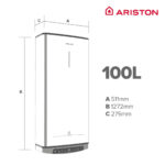 VELIS Termo Eléctrico - VELIS TECH DRY WIFI 100 ES EU + INSTAFIX ARISTON, 100 l, Gris - Imagen 2