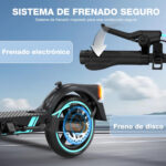 RCB Patinete eléctrico - RCB R17 Homologados, Pot. máx. 300 W, Carga máx. 120 kg, 7800 mAh, negro - Imagen 8