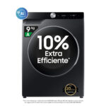 SAMSUNG Lavadora carga frontal - SAMSUNG WW90DG6U85LB, 9 kg, 1400 rpm, 26 programas, Negro