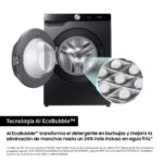 SAMSUNG Lavadora carga frontal - SAMSUNG WW90DG6U85LB, 9 kg, 1400 rpm, 26 programas, Negro - Imagen 5